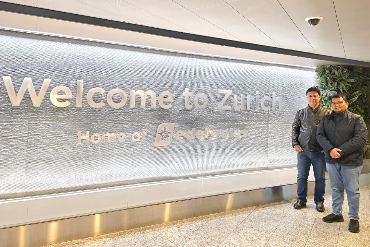 The FJCCI President and General Secretary have arrived in Zurich, Switzerland, ahead of the WEF meeting in Davos