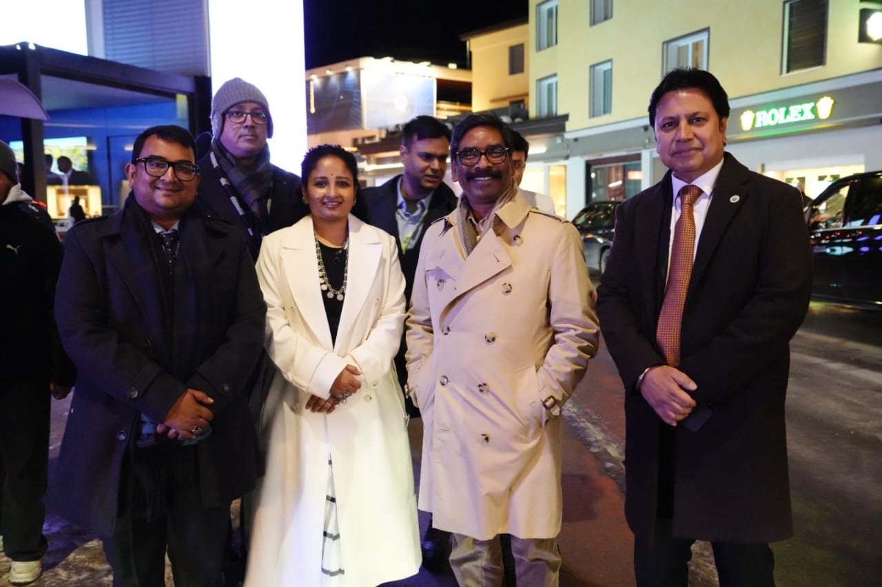 FJCCI Leadership Engages in High-Level Economic Dialogue with CM Shri Hemant Soren and Smt. Kalpana Soren at WEF Davos