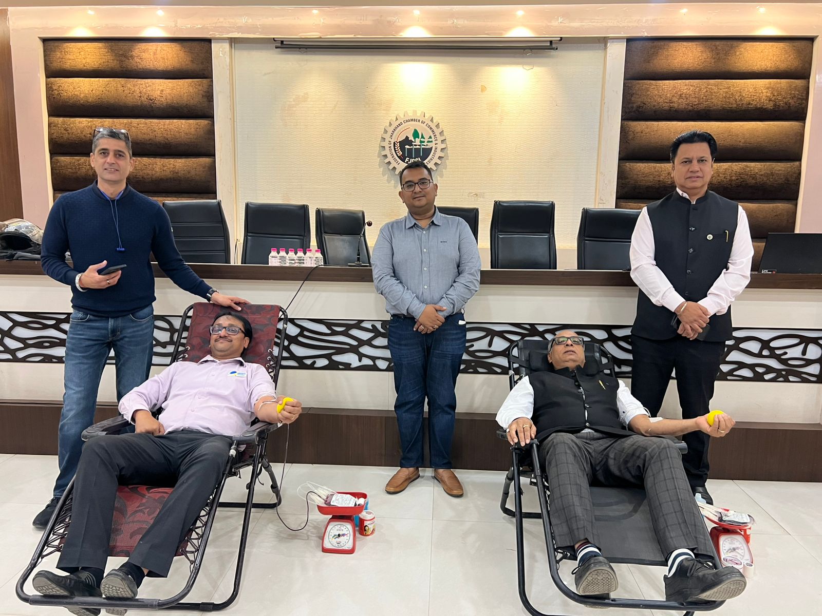 Blood Donation Camp held at Chamber Bhawan.