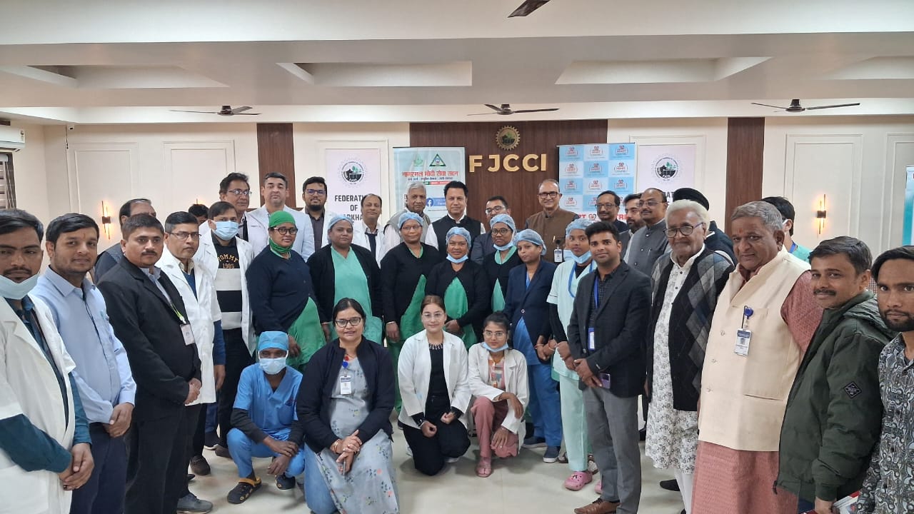 FJCCI Organizes Free Health Check-up Camp in Collaboration with Nagarmal Modi Seva Sadan at Chamber Bhawan on 15th Nov, 2025.